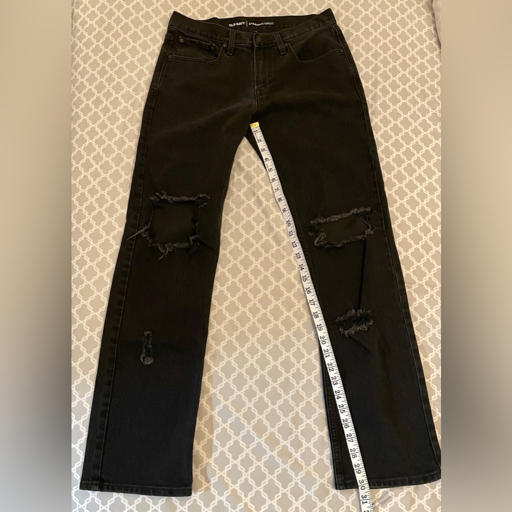 MEN’S Distressed Old Navy Blk Jeans 30/32